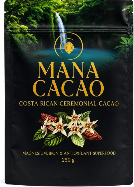 Mana Cacao ceremonial cacao powder, 250g bag